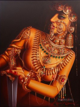インド人 Painting - 致命的な美しさインド